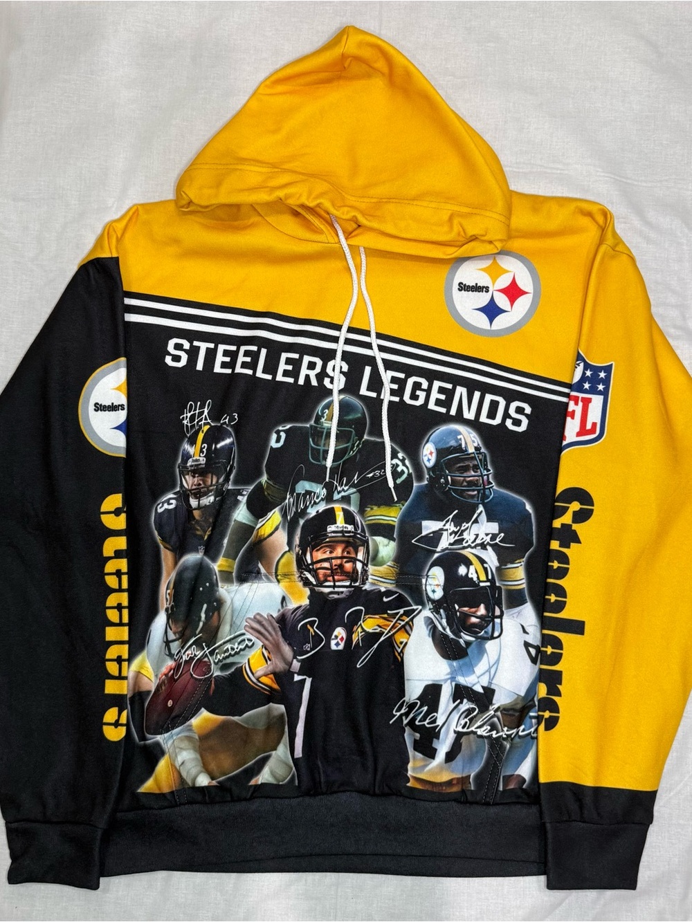 Steelers Legends Performance Hoodie Jacket in Yellow & Black